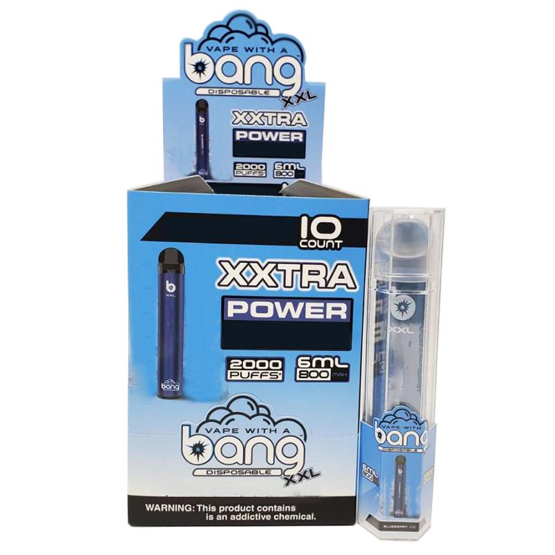 Bang XXL Disposable Vape Pen Electronic Cigarettes Device 800mAh Battery 6ml Pods Empty Original Vapors 2000 Puffs Kit wholesale